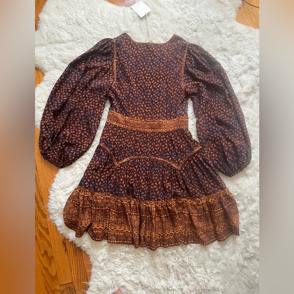 Ulla Johnson Brown and Orange Patterned Dress - Picture 6 of 13